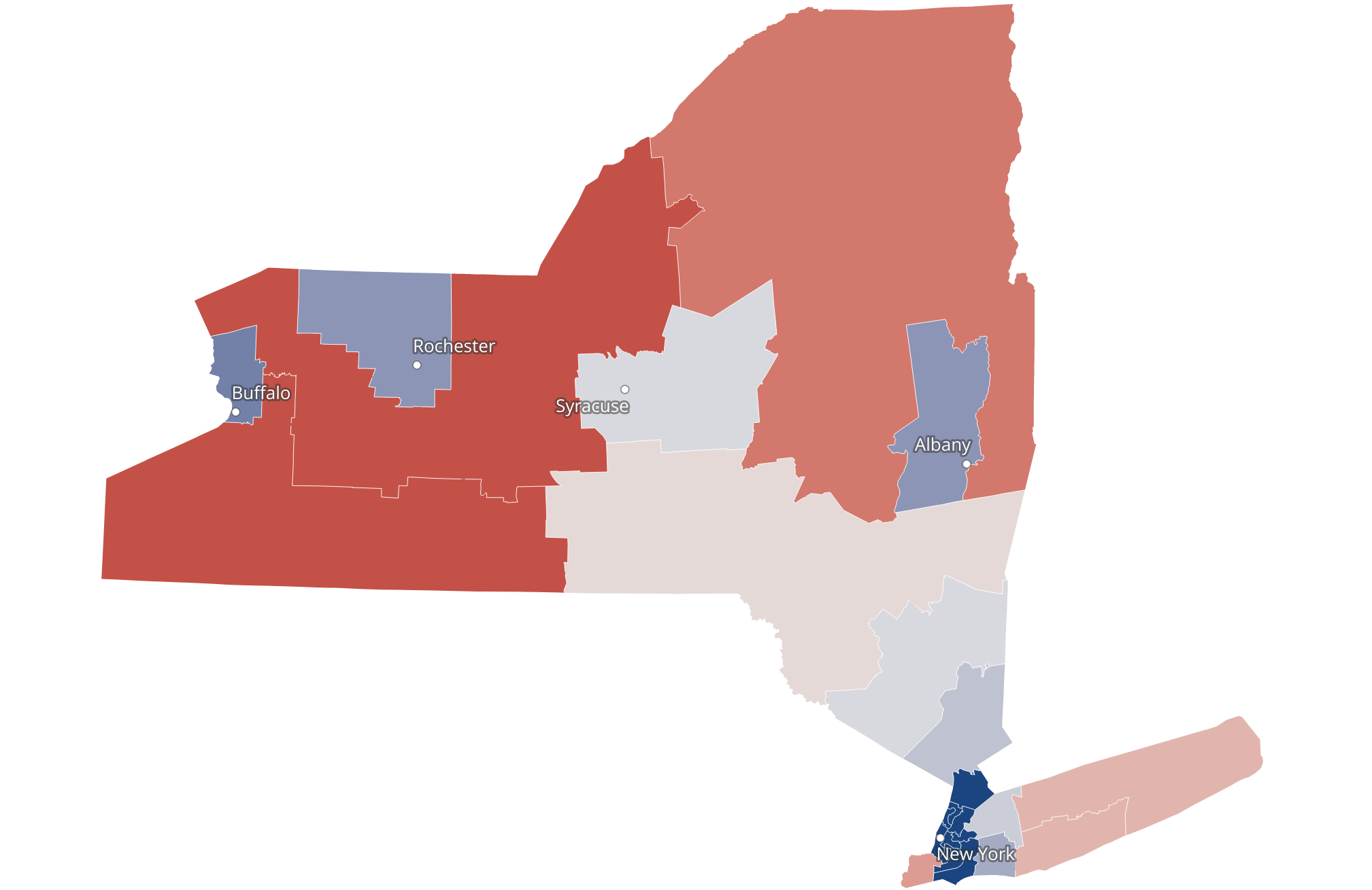 political map of new york