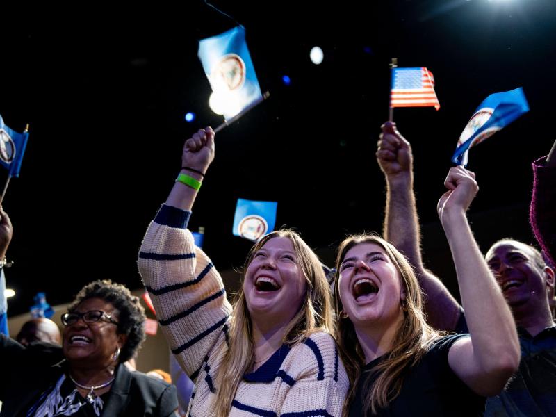 Democrats celebrating