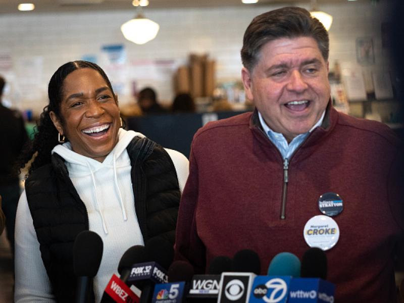 Illinois Gov. JB Pritzker and Lt. Gov. Juliana Stratton